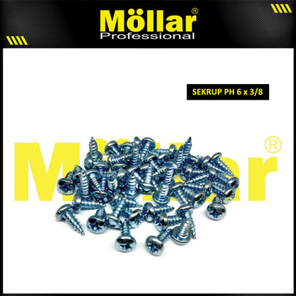 MOLLAR 93-020 Sekrup PH 6 x 3/8 - 100 pcs