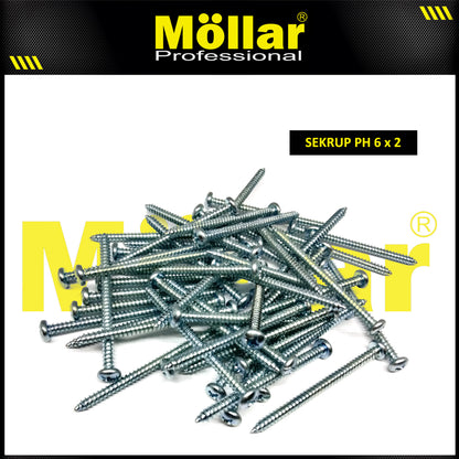 MOLLAR 93-027 Sekrup PH 6 x 2 - 100 pcs