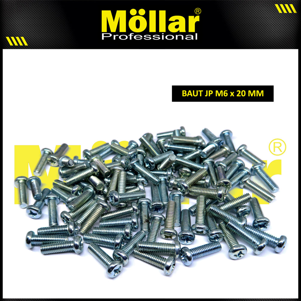 MOLLAR 93-121 Baut JP M6 x 20 - 100 pcs