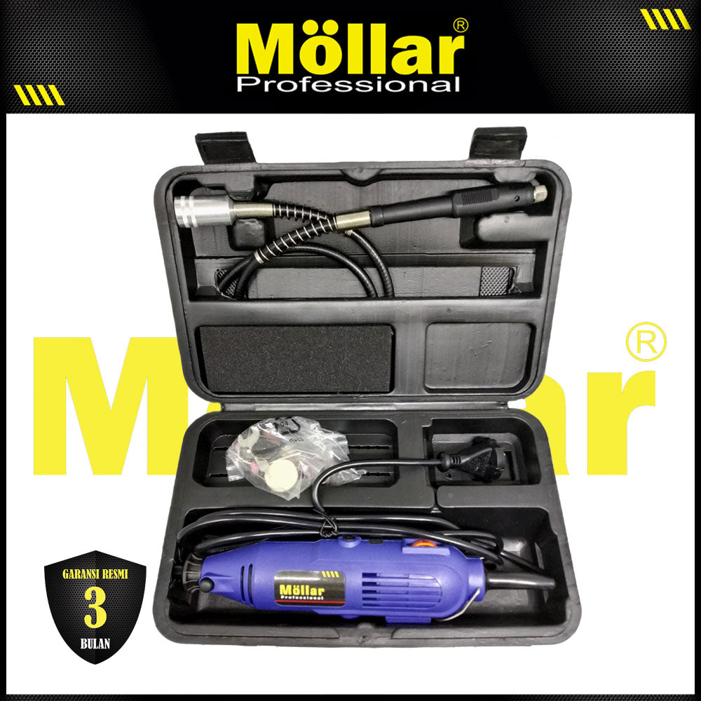 (PAKET) MOLLAR Mini Die Grinder Bor Set 40 Pcs Box & 40 Pcs Aksesoris Tuner