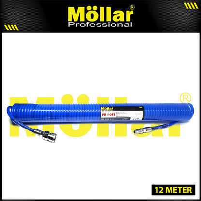 MOLLAR Selang Spiral 12 meter Biru 8 x 5 mm / Selang Recoil