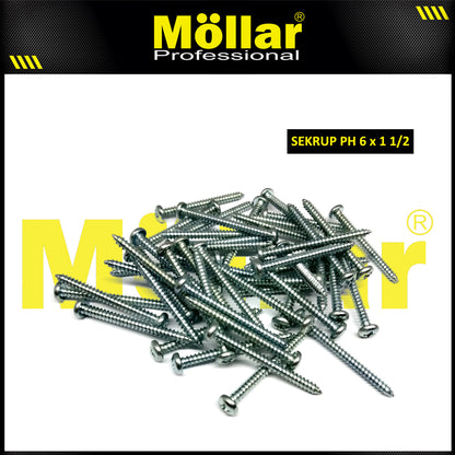 MOLLAR 93-026 Sekrup PH 6 x 1-1/2 - 100 pcs
