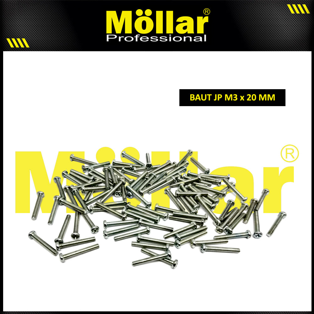 MOLLAR 93-087 Baut JP M3 x 20 - 100 pcs
