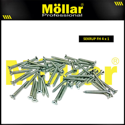 MOLLAR 93-043 Sekrup FH 4 x 1 - 100 pcs