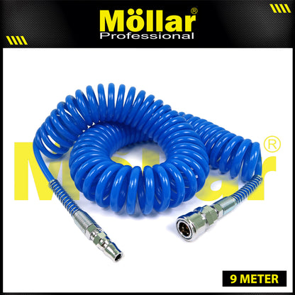 MOLLAR Selang Spiral 9 meter Biru 8 x 5 mm / Selang Recoil