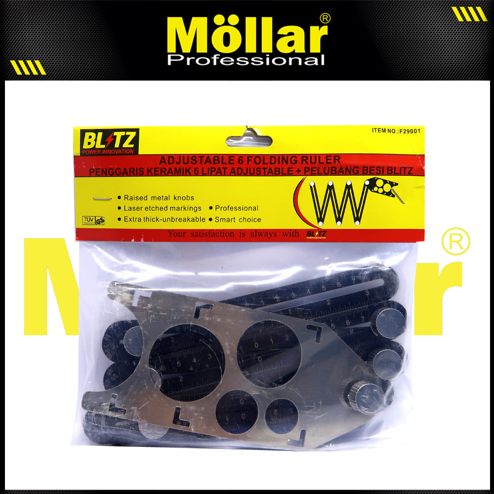 BLITZ F29001 Penggaris Keramik 6 Lipat Besi