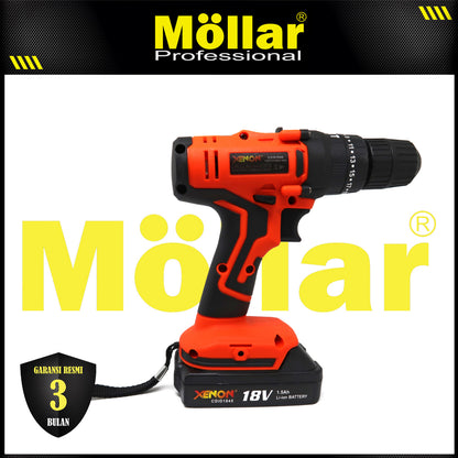 X-1 XENON CDID Bor Impact Cordless 18V 1.5 Ah & CDAG Gerinda Baterai
