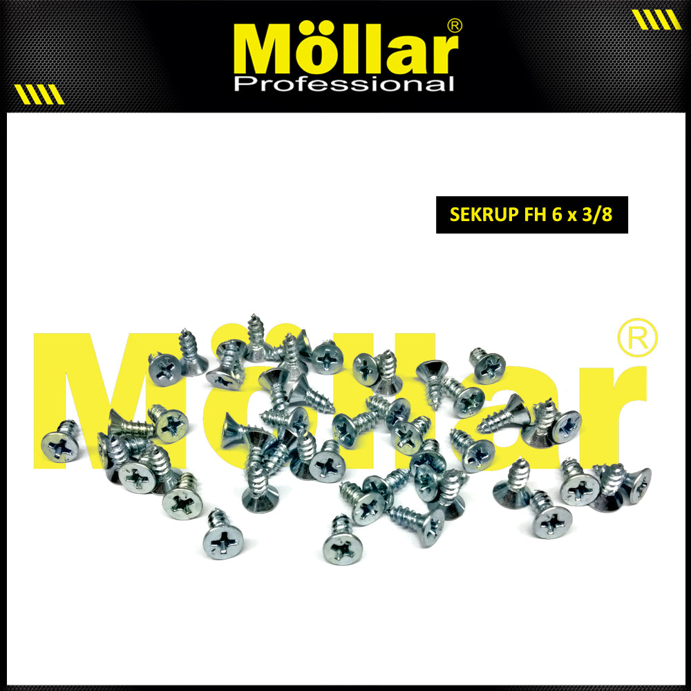 MOLLAR 93-044 Sekrup FH 6 x 3/8 - 100 pcs