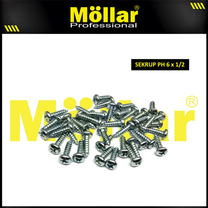 MOLLAR 93-021 Sekrup PH 6 x 1/2 - 100 pcs