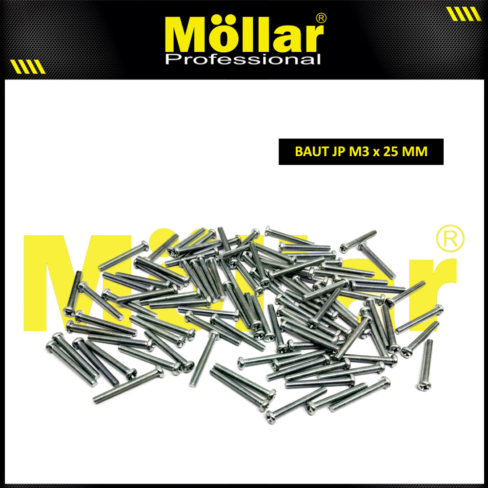 MOLLAR 93-088 Baut JP M3 x 25 - 100 pcs