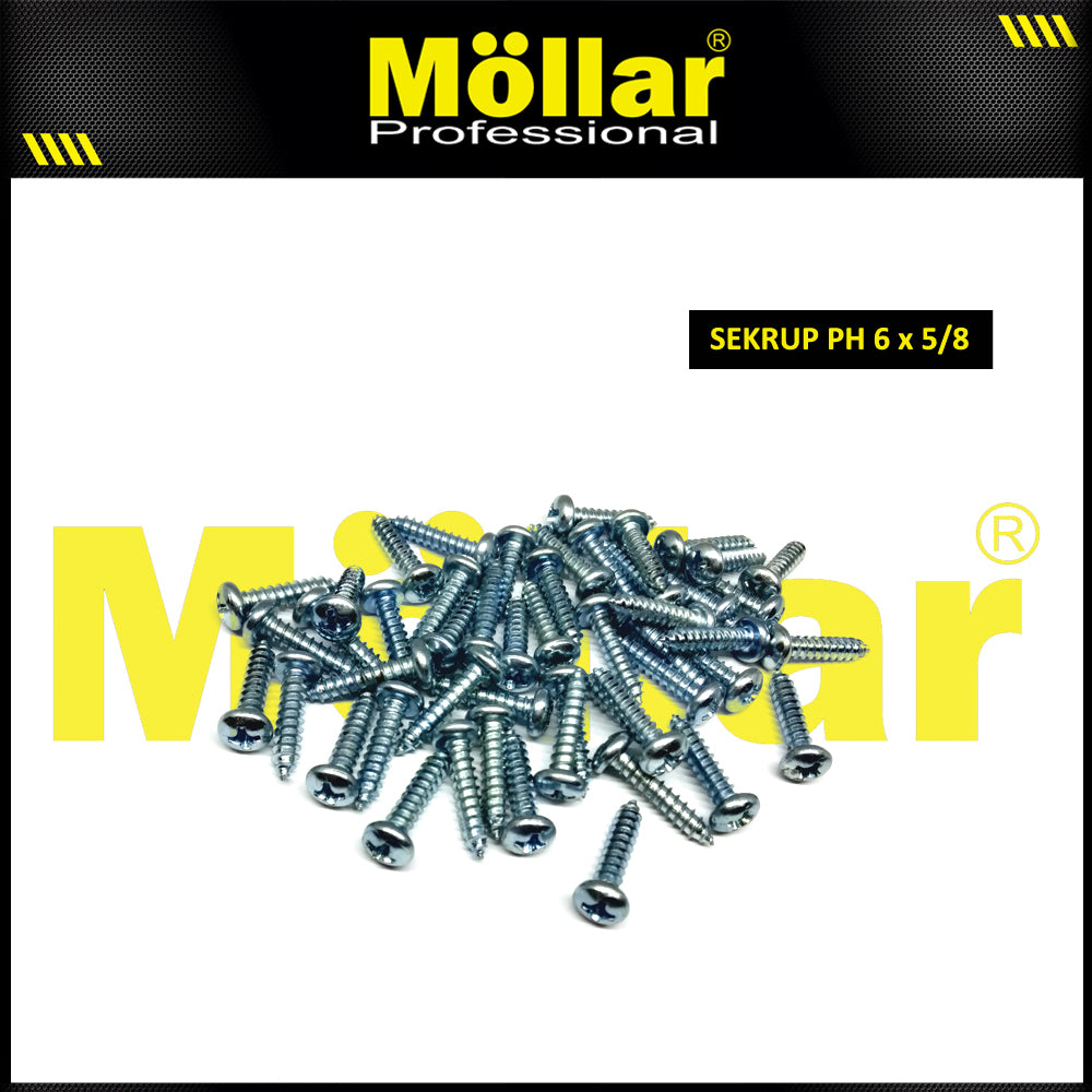MOLLAR 93-022 Sekrup PH 6 x 5/8 - 100 pcs