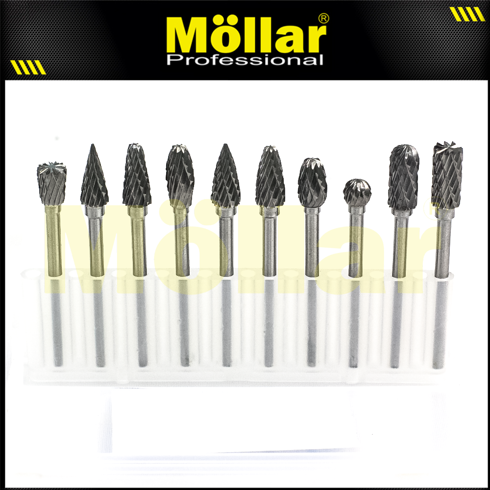 MOLLAR D81247 Mata Bor Tuner Set 10 pcs / TCT Rotary File