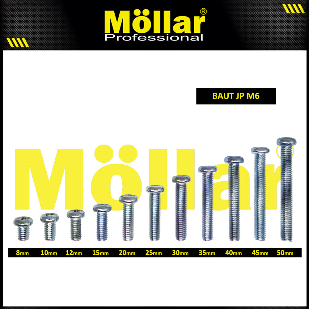 MOLLAR 93-127 Baut JP M6 x 50 - 100 pcs