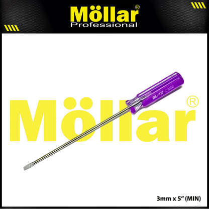 BLITZ Obeng Radio 5 Inch X 3 Mm Minus (-) Panjang 12.5 Cm 1 Pak 24 pcs