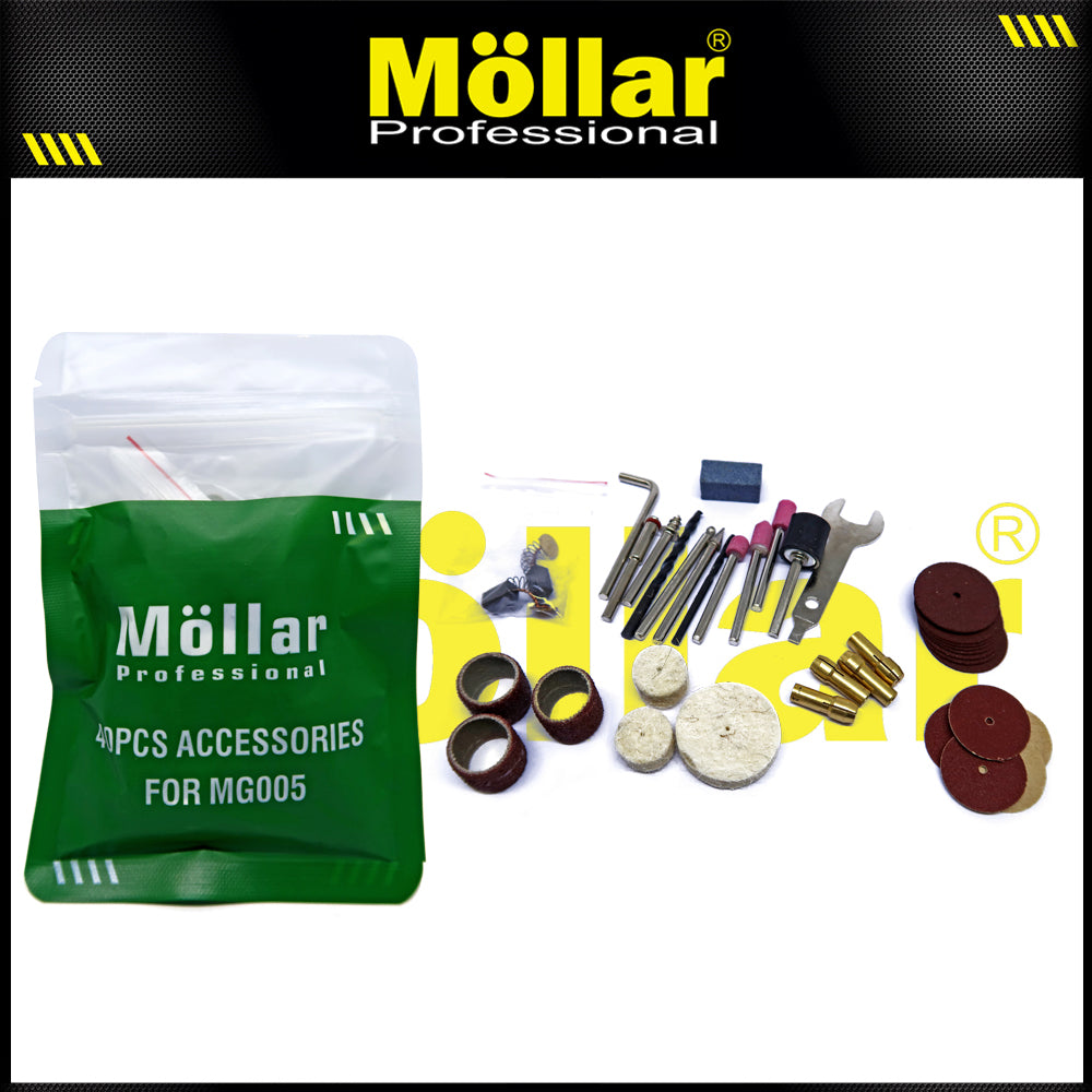 (PAKET) MOLLAR Mini Die Grinder Set 40 Pcs Blister & 40 Pcs Aksesoris Tuner