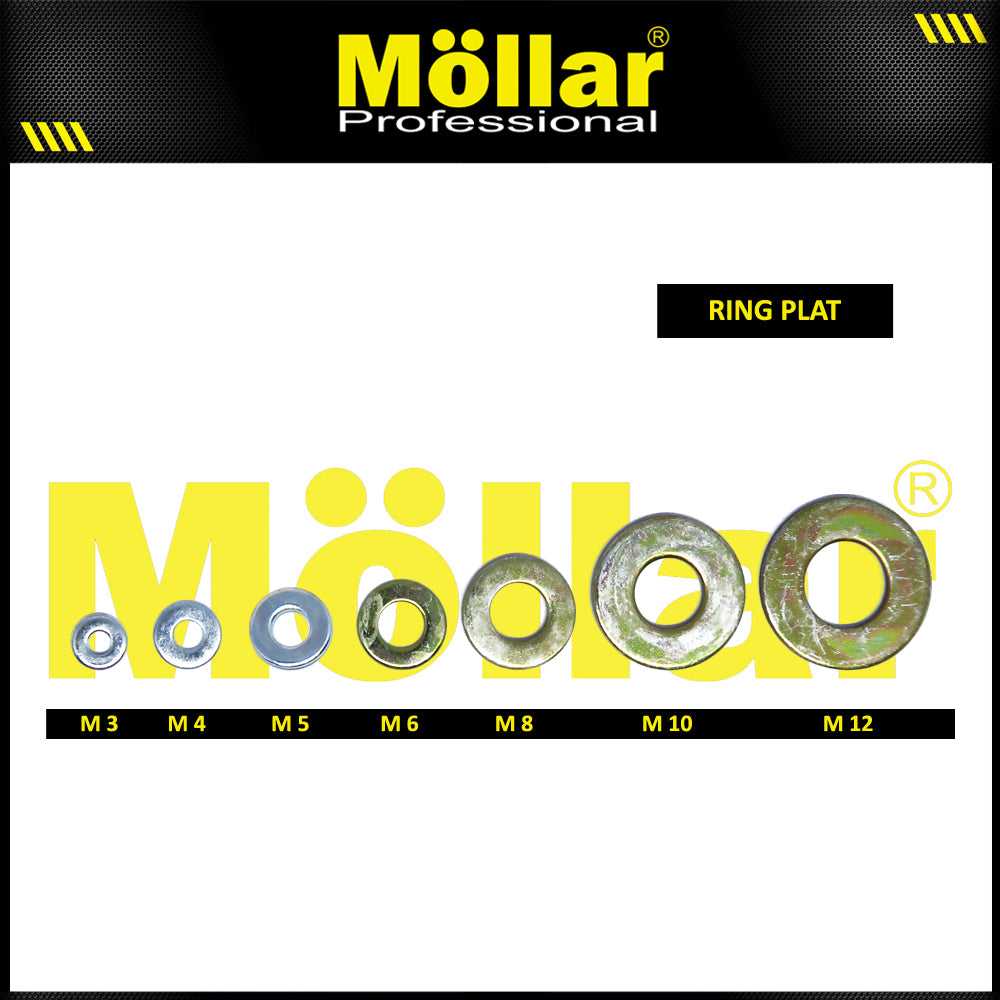 MOLLAR 93-075 Ring Plat M10 - 100 pcs