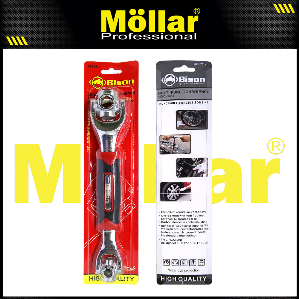 BISON Kunci Socket Serbaguna Tiger Wrench 8 in 1