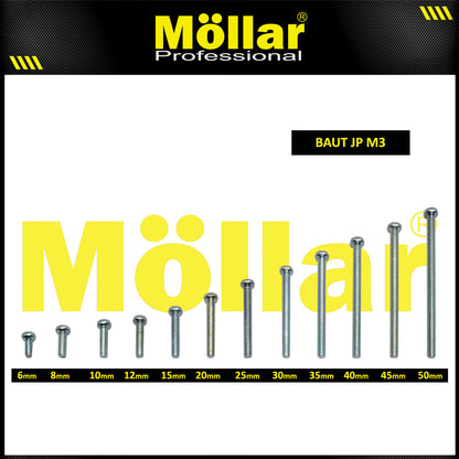 MOLLAR 93-086 Baut JP M3 x 15 - 100 pcs