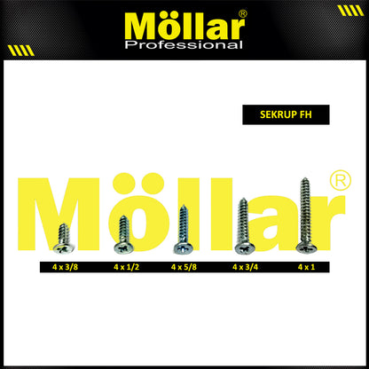 MOLLAR 93-041 Sekrup FH 4 x 5/8 - 100 pcs