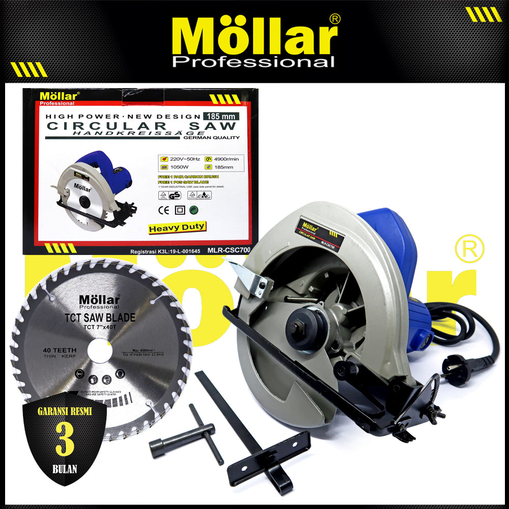 MOLLAR CSC700 Mesin Gergaji Sirkel Listrik 7" / Circular Saw