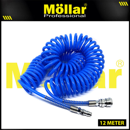 MOLLAR Selang Spiral 12 meter Biru 8 x 5 mm / Selang Recoil