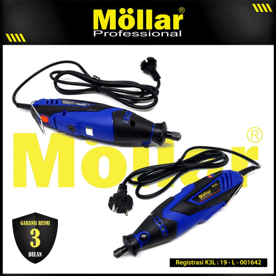 (PAKET) MOLLAR MG007 Mini Die Grinder Set & 40 Pcs Aksesoris Bor Gerinda Tuner
