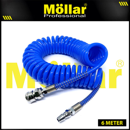 MOLLAR Selang Spiral 6 meter Biru 8 x 5 mm / Selang Recoil