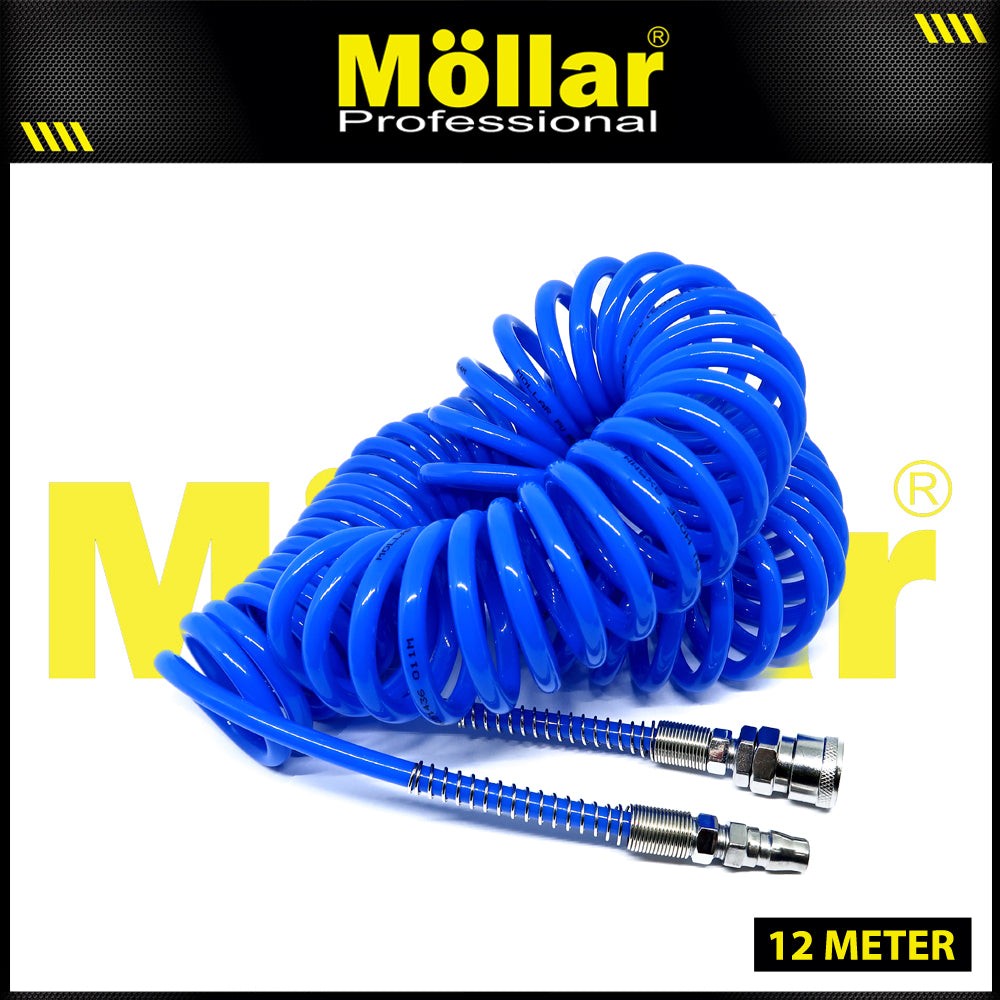 MOLLAR Selang Spiral 12 meter Biru 8 x 5 mm / Selang Recoil