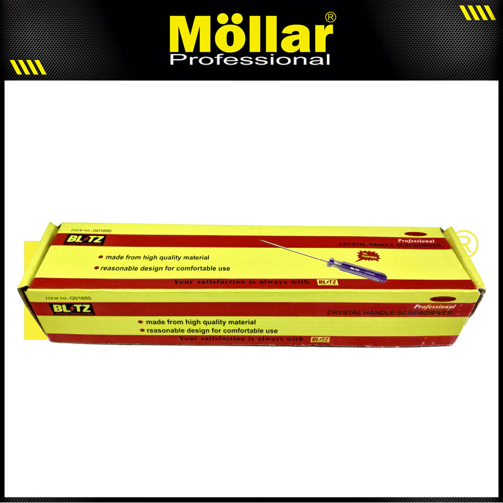 BLITZ Obeng Radio 8 Inch X 3 Mm Plus (+) Panjang 20 Cm - 1 Pak 24 pcs