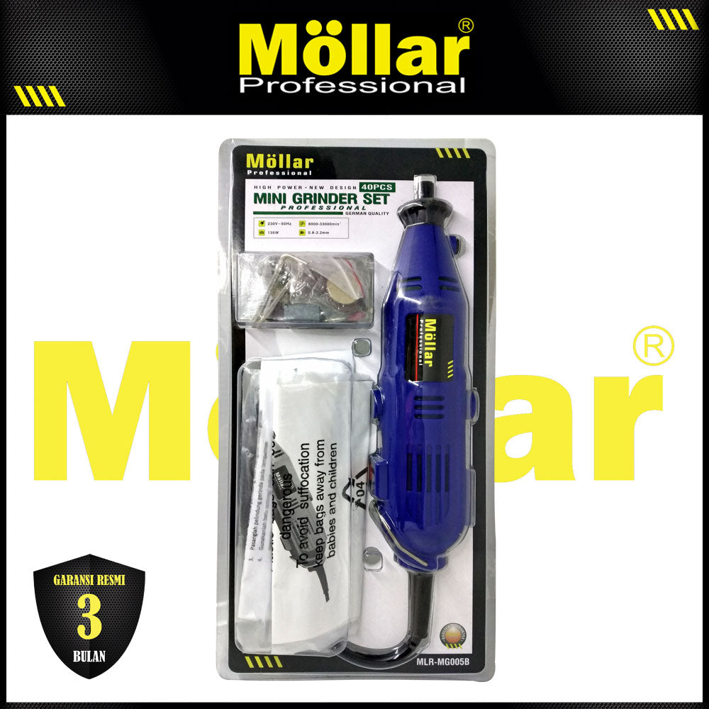 (PAKET) MOLLAR Mini Die Grinder Set 40 Pcs Blister & 186 Pcs Aksesoris Tuner