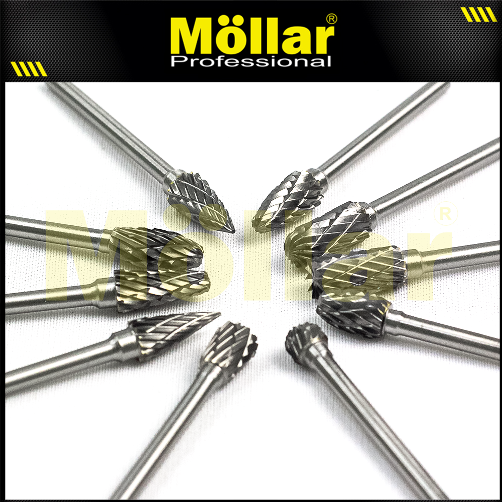 MOLLAR D81247 Mata Bor Tuner Set 10 pcs / TCT Rotary File