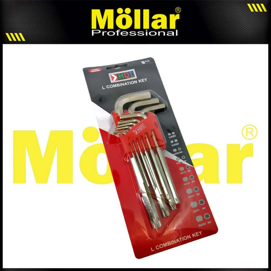 (PAKET) BISON Kunci Ring Pas Set 8 Pc + Obeng 2 Way Bendera + Kunci L Set 9 Pc