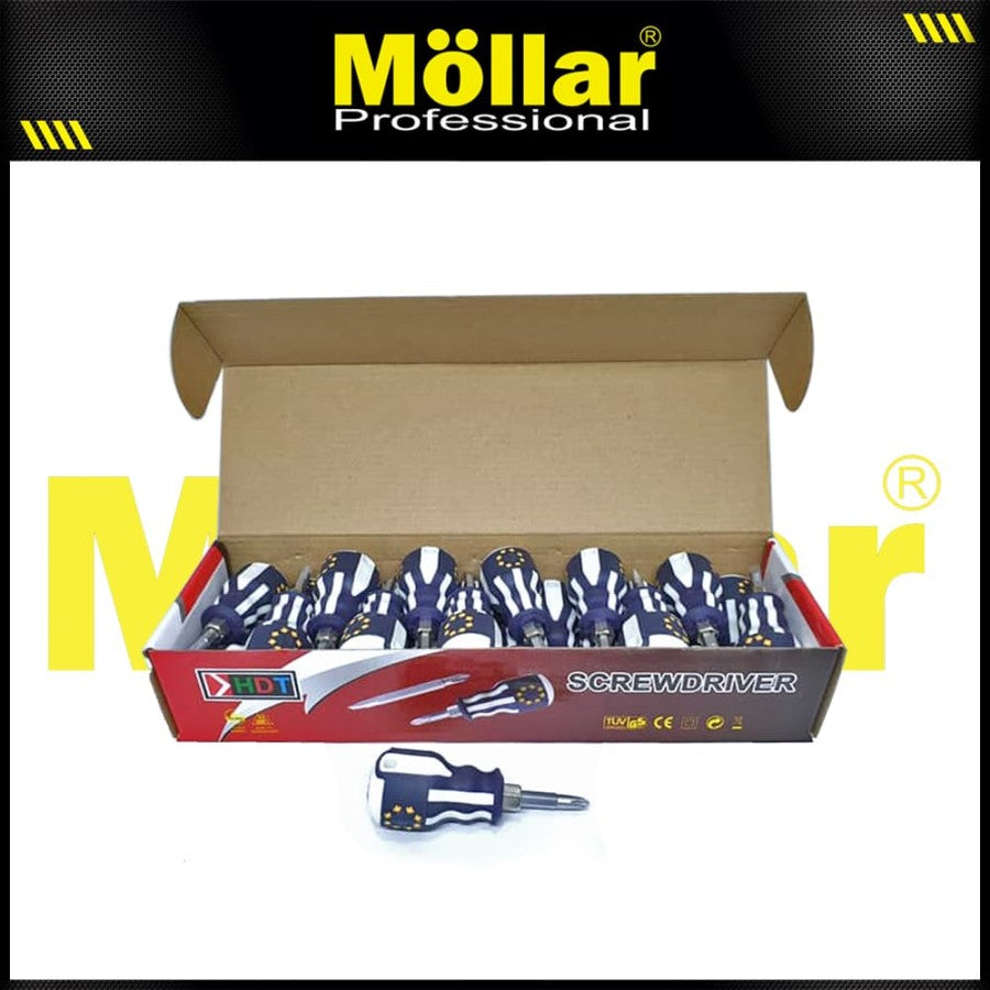 (PAKET) BISON 8-19 Mm Kunci Ring Pas Set 8 Pc + Hdt Obeng 2 Way Cebol Plus Min