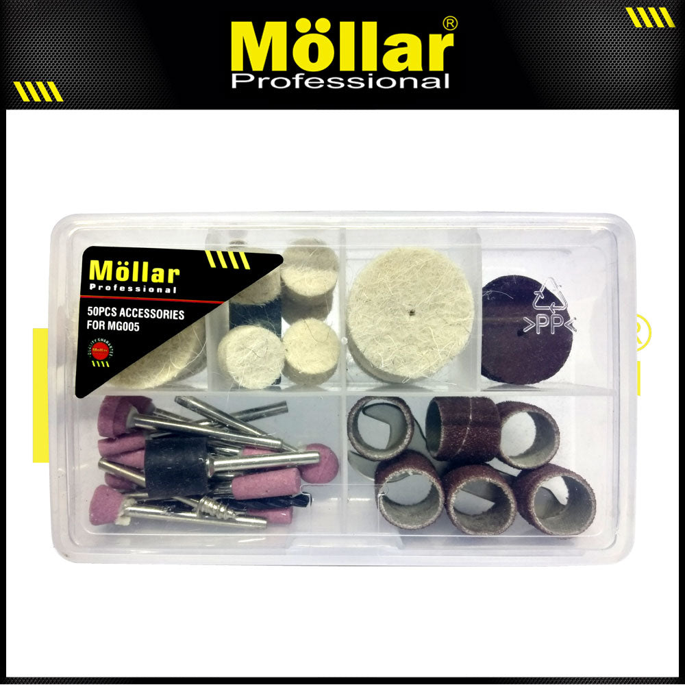 (PAKET) MOLLAR MG007 Mini Die Grinder Set & 50 Pcs Aksesoris Bor Gerinda Tuner