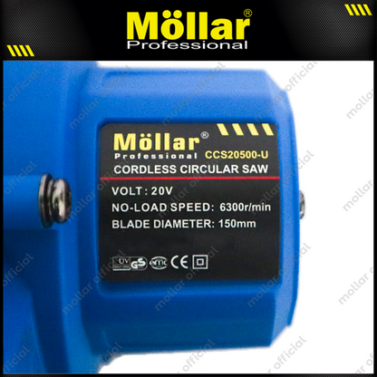 MOLLAR CCS20500-U POLOSAN Cordless Circular Saw 6" 20V Tanpa Baterai & Charger