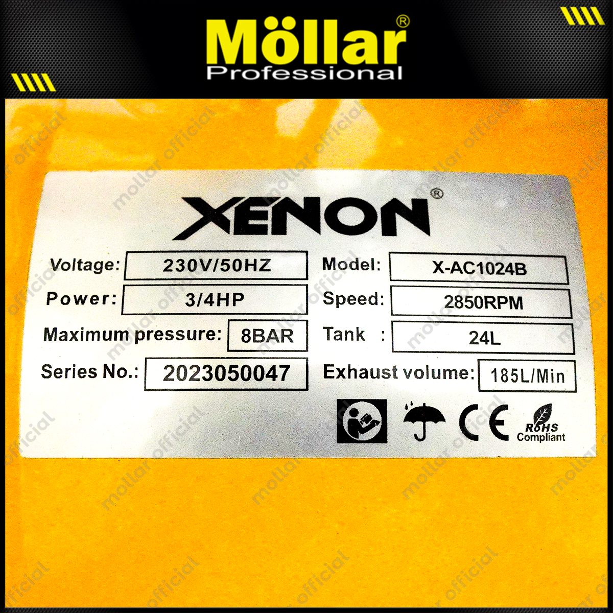 XENON X-AC-1024B Mesin Kompresor Listrik 3/4 HP 24 Liter