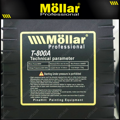 MOLLAR MLR-T800A Mesin Airless Paint Spray Gun