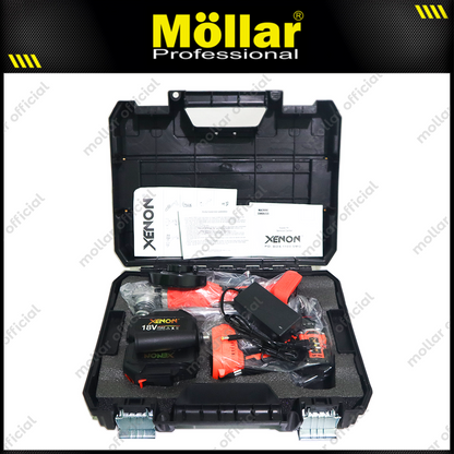 XENON CS2AGID Set 2in1 Cordless 18V Angle Grinder 4" & Impact Drill 10 mm