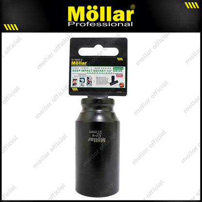 MOLLAR B13660 Mata Sok Panjang 1/2" 6PT 27 mm / Deep Socket
