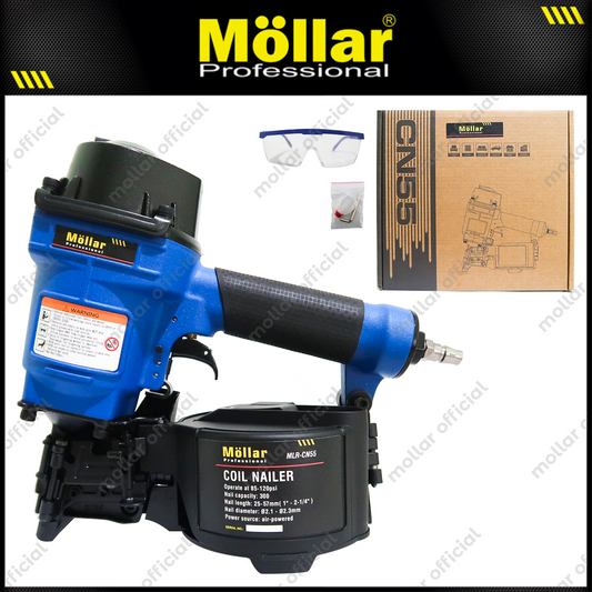 MOLLAR CN55 Mesin Coil Stapler Gun Angin Kompresor