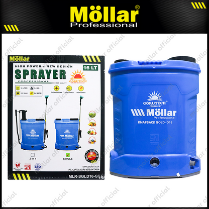 MOLLAR SGLD16-GT-Single Mesin Semprotan Hama Elektrik 12V 16 Liter