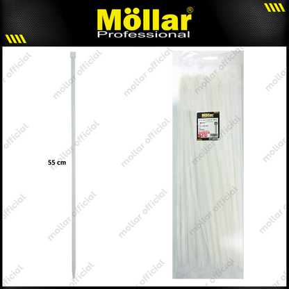 MOLLAR KT-88550 Kabel Ties 8.8x550 mm Putih