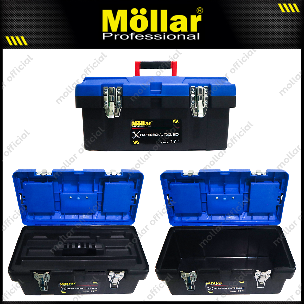 MOLLAR N01470 Tool Box Plastik Besar 17"