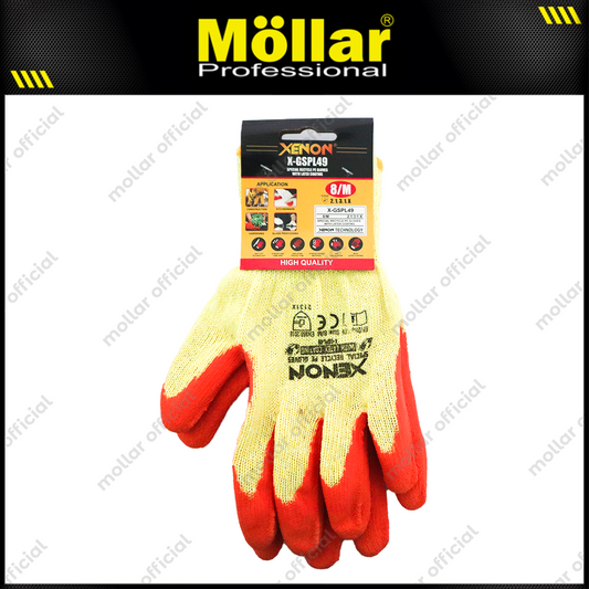 XENON X-GSPL49 Sarung Tangan Safety PE (8/M) Kuning Oranye