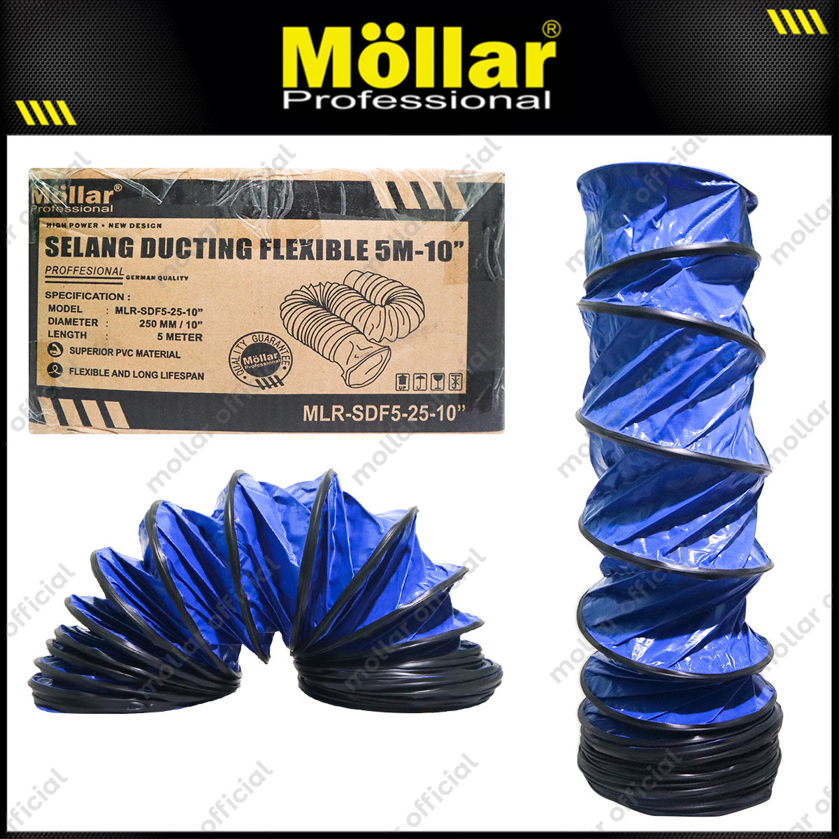 MOLLAR MLR-SDF5-25-10" Selang Blower Ventilator 5 meter - 10"