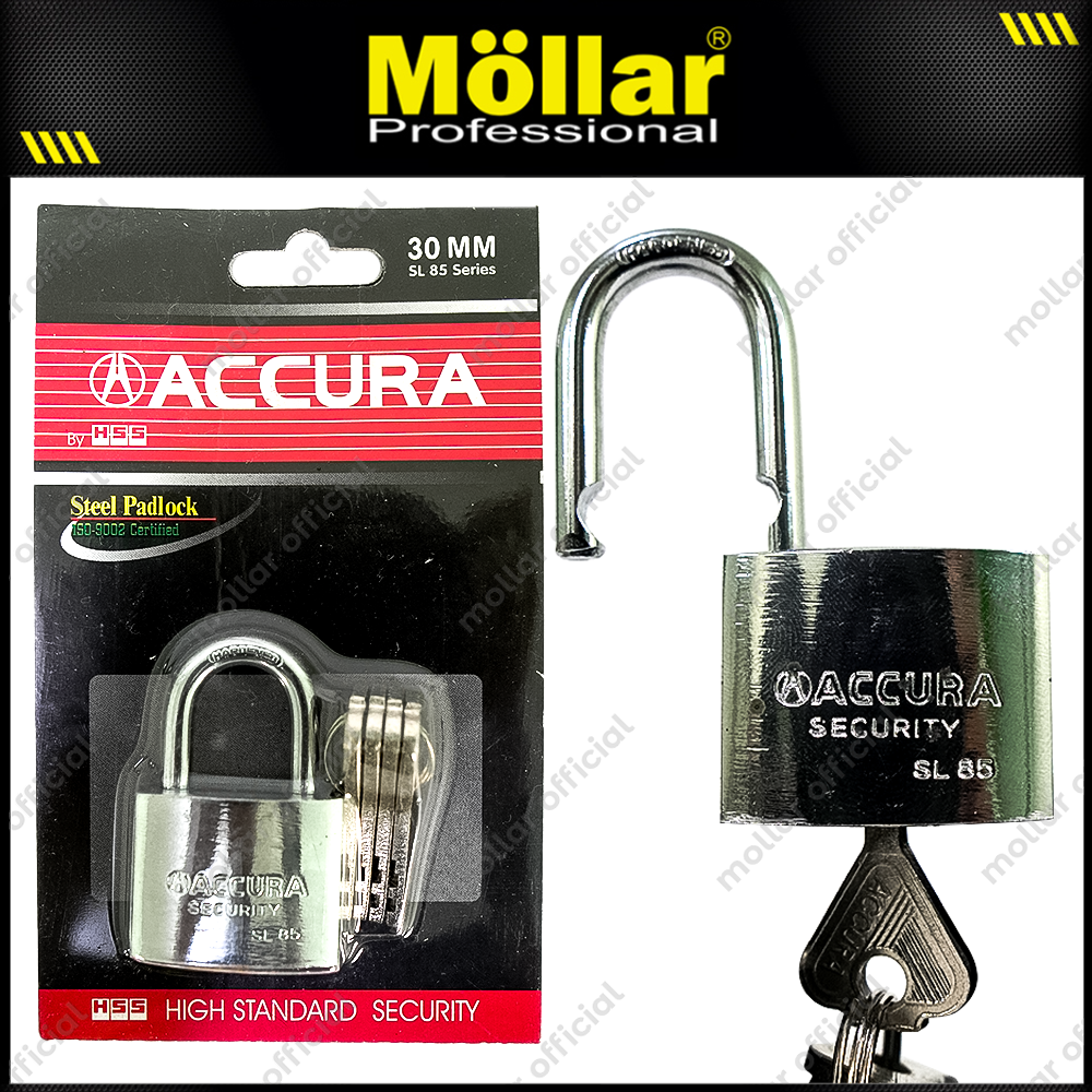 ACCURA SL85 Gembok Besi 30 mm Short / Gembok Leher Pendek
