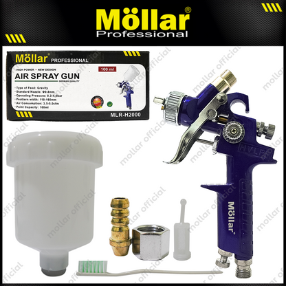 MOLLAR H2000P Spray Gun HVLP Tabung Plastik / Semprotan Cat