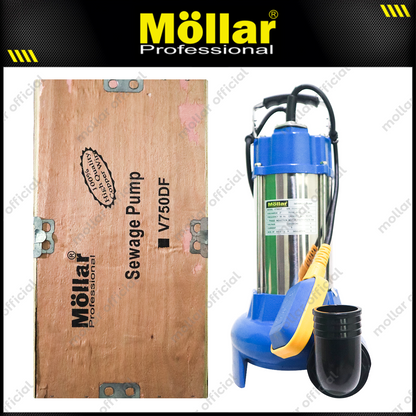 MOLLAR V750DF Pompa Celup Air Kotor 2" 750 Watt Otomatis + Cutter