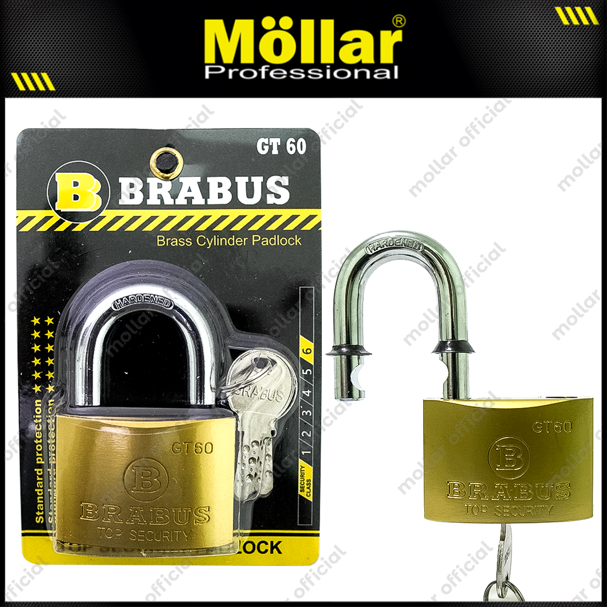 BRABUS GT60 Gembok Kuningan 60 mm Short / Gembok Leher Pendek
