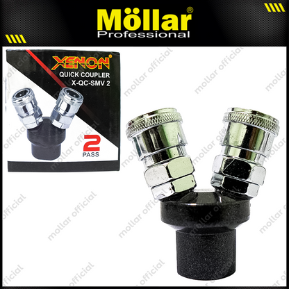 XENON Kopler Angin 1/4" Cabang 2 QC-SMV